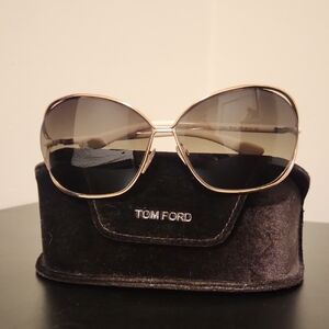 Tom Ford Black and Gold Women's Sunglasses